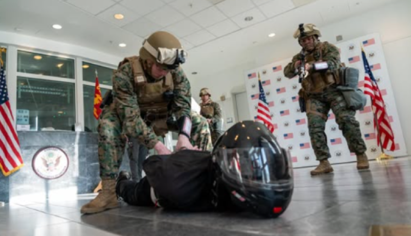 Άσκηση ετοιμότητας στην Πρεσβεία των ΗΠΑ στην Αθήνα σε συνεργασία με ελληνικές αρχές